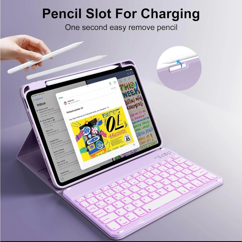 Keyboard Case for iPad (A16) 11th Generation 11 Inch 2025, iPad 10th Generation - Picture 2 of 14